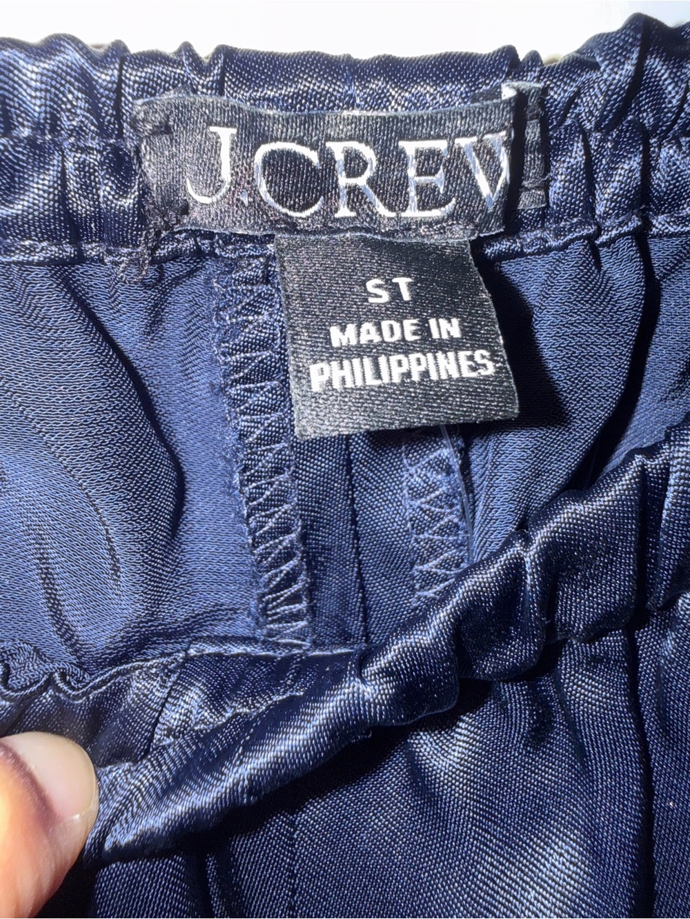 NWT JCrew Tall Cosmo pant in luster charmeuse - Navy - Small Tall - CN716 - Picture 10 of 14